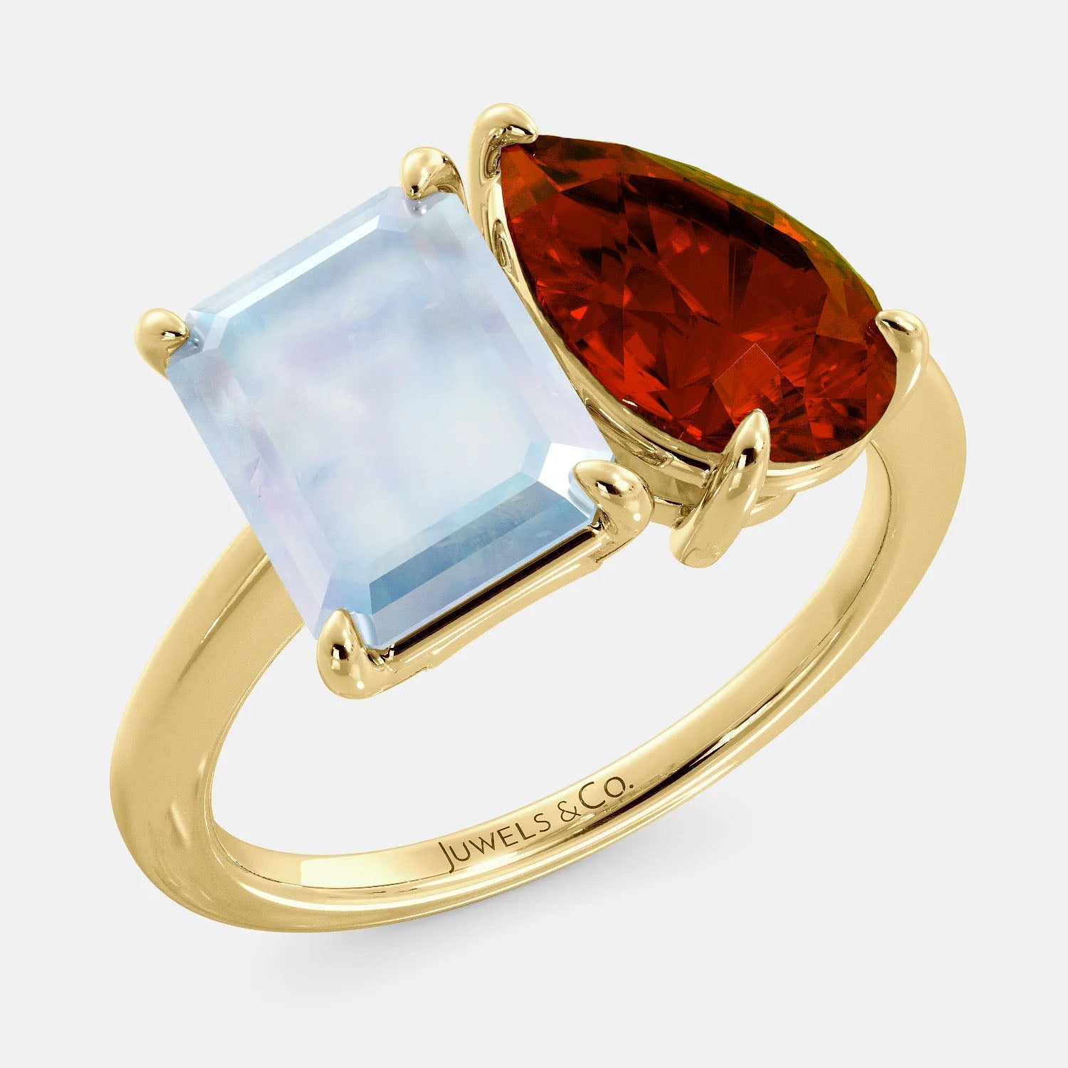 June Birthstone Charm Ring