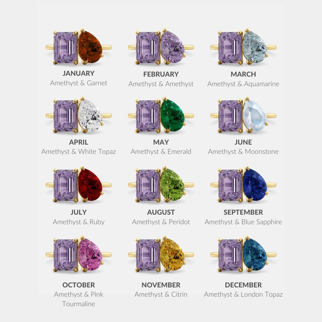 Amethyst February Birthstone Ring