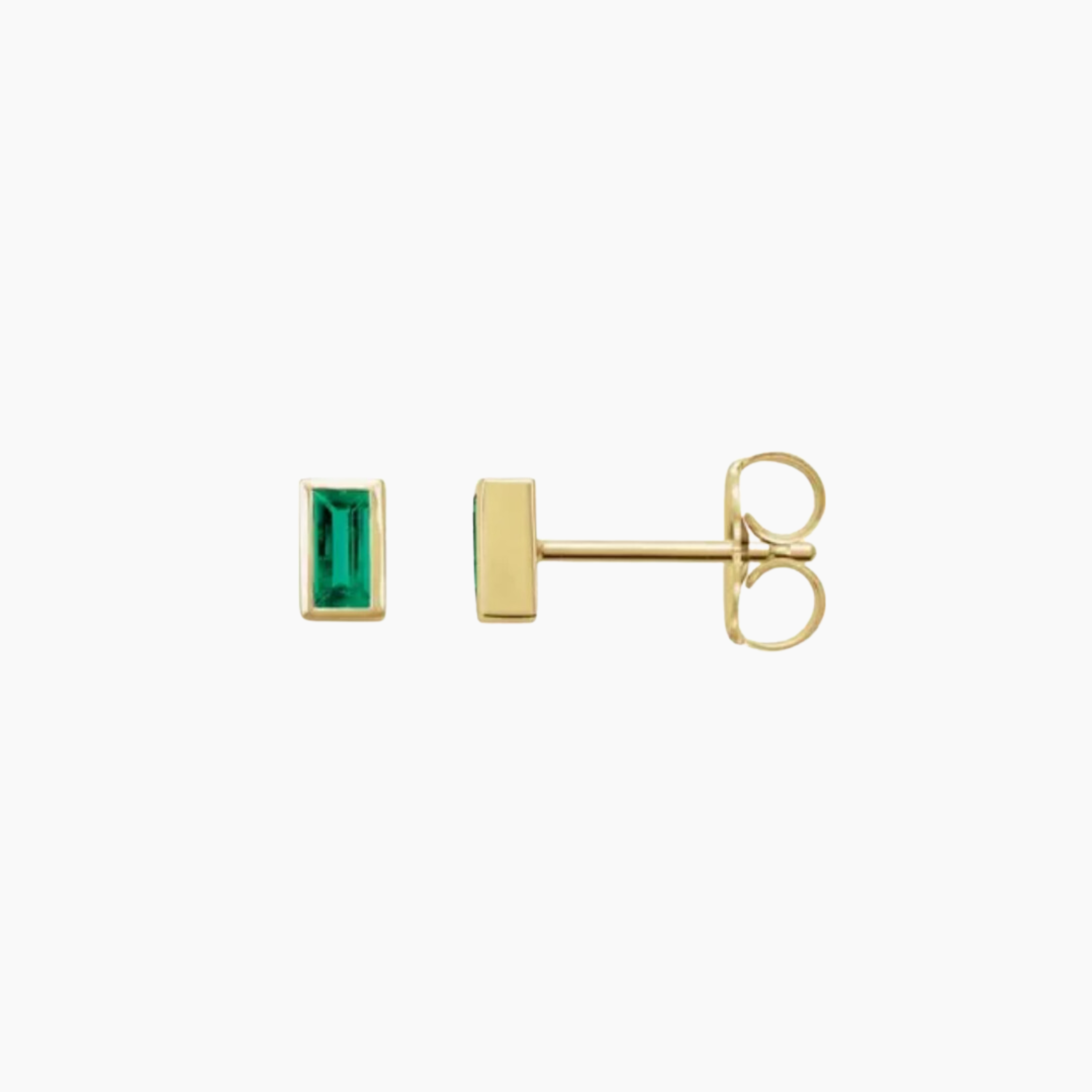 Lucky Emerald Shine Studs