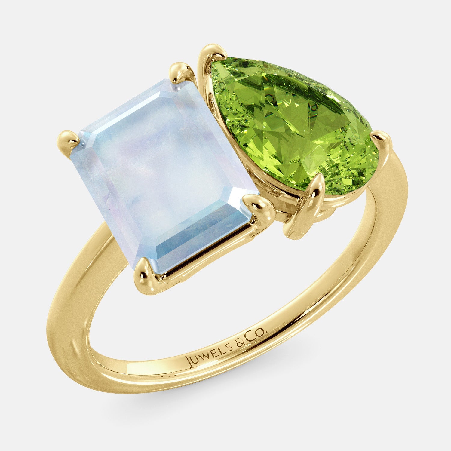 June Birthstone Charm Ring