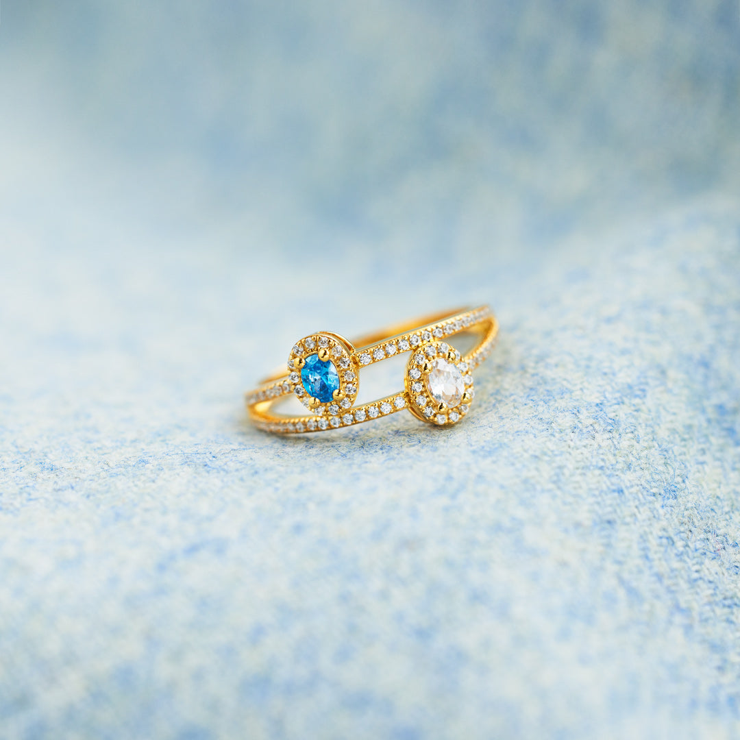 Heartfelt Two Tones Ring