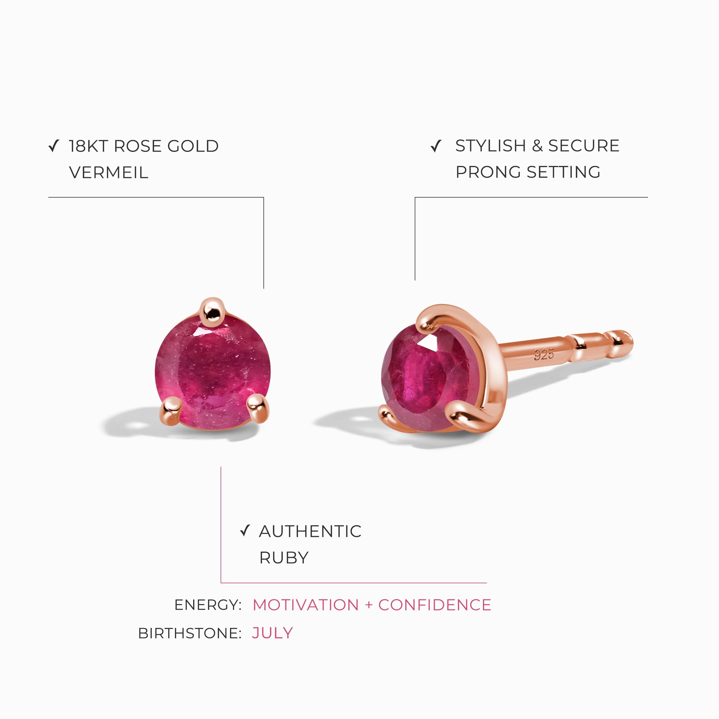 Spinel Stud Earrings