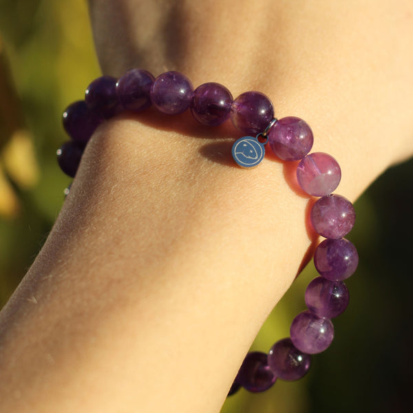 Tranquil Amethyst Charm Bracelet