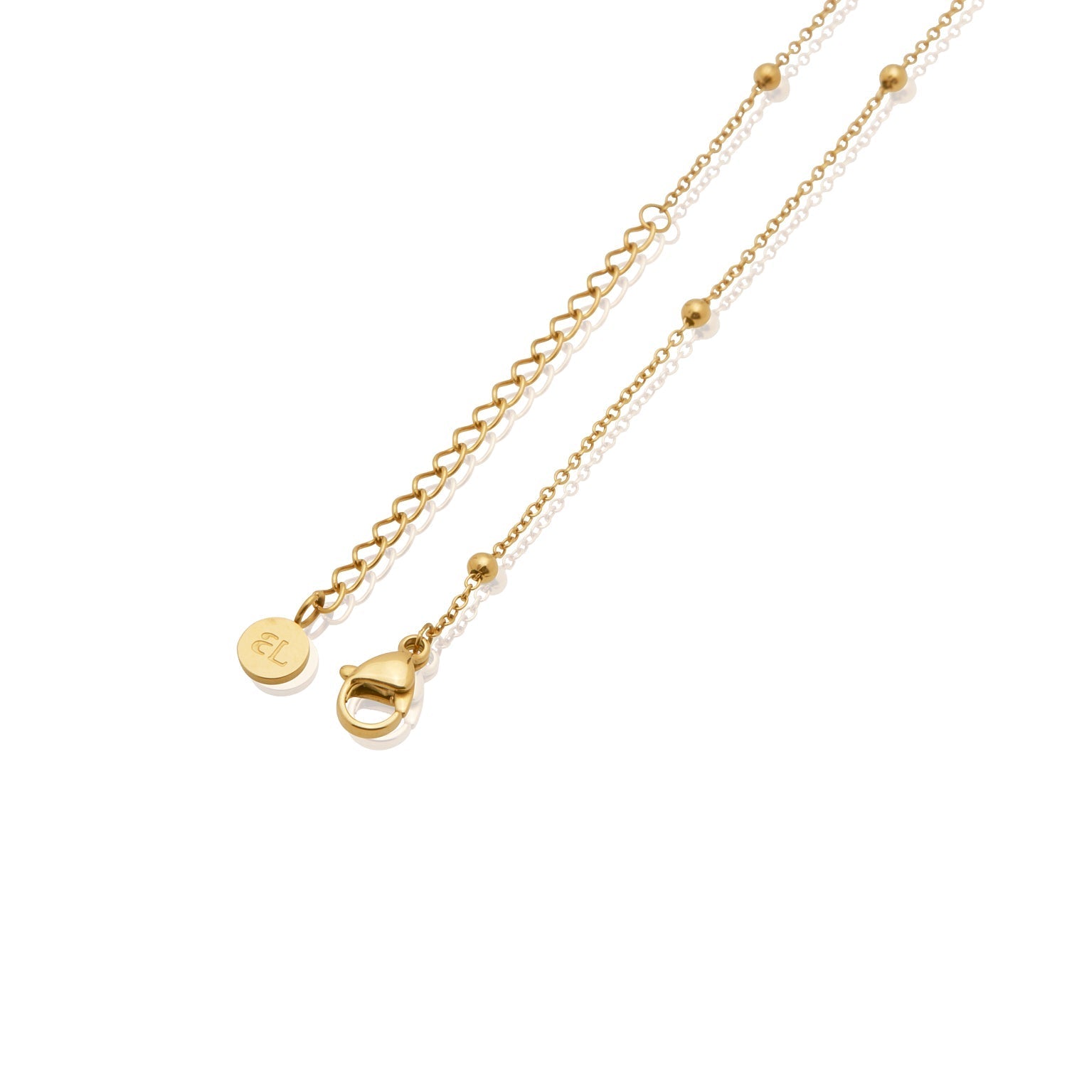 Golden Birthstone Initial Necklace