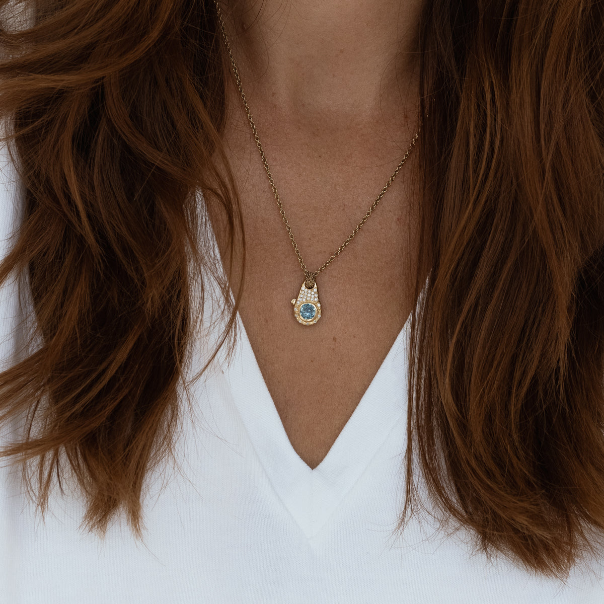 Sparkling Birthstone Lock Charm