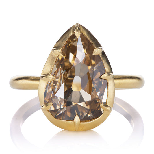 Vintage gold Ring with Fancy Brown Diamond