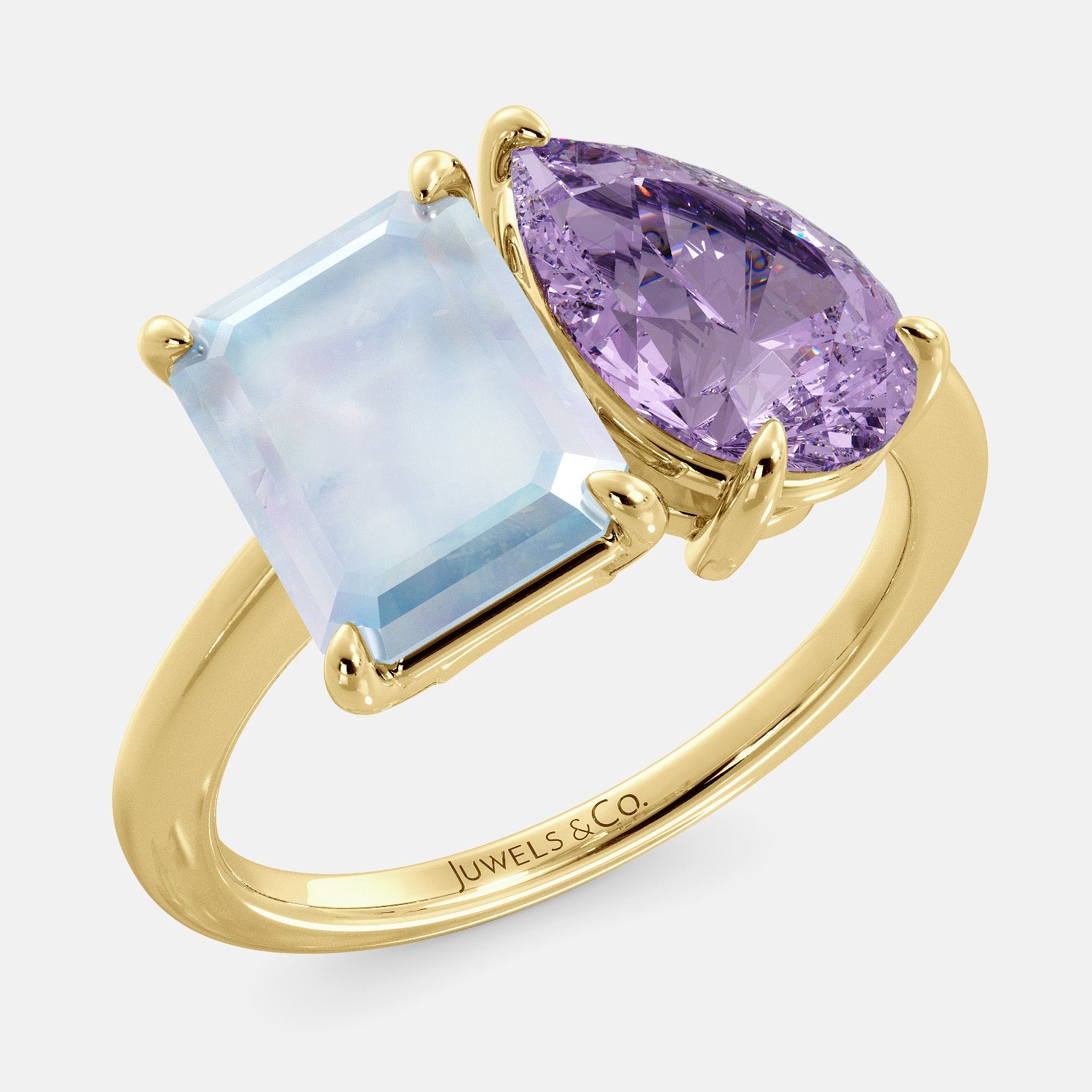 June Birthstone Charm Ring