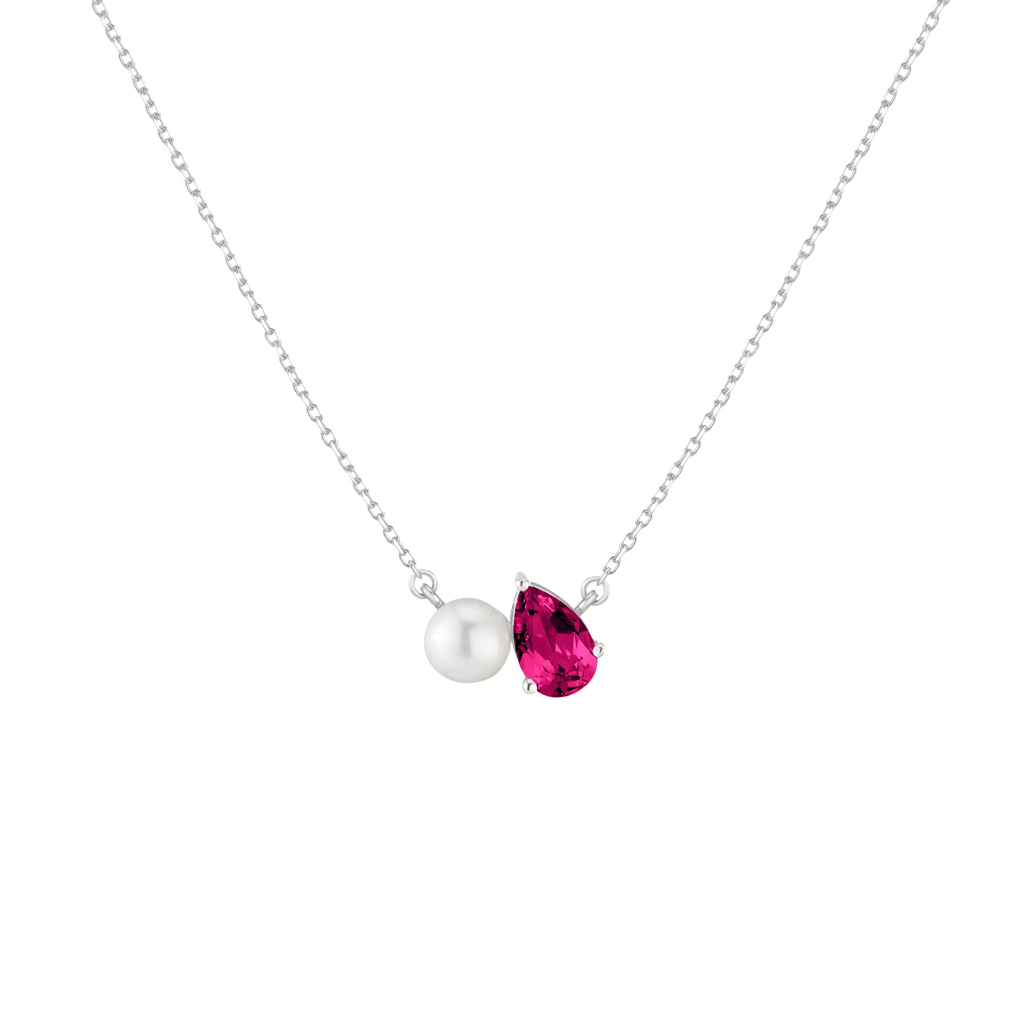 Duo Charm Birthstone Necklace