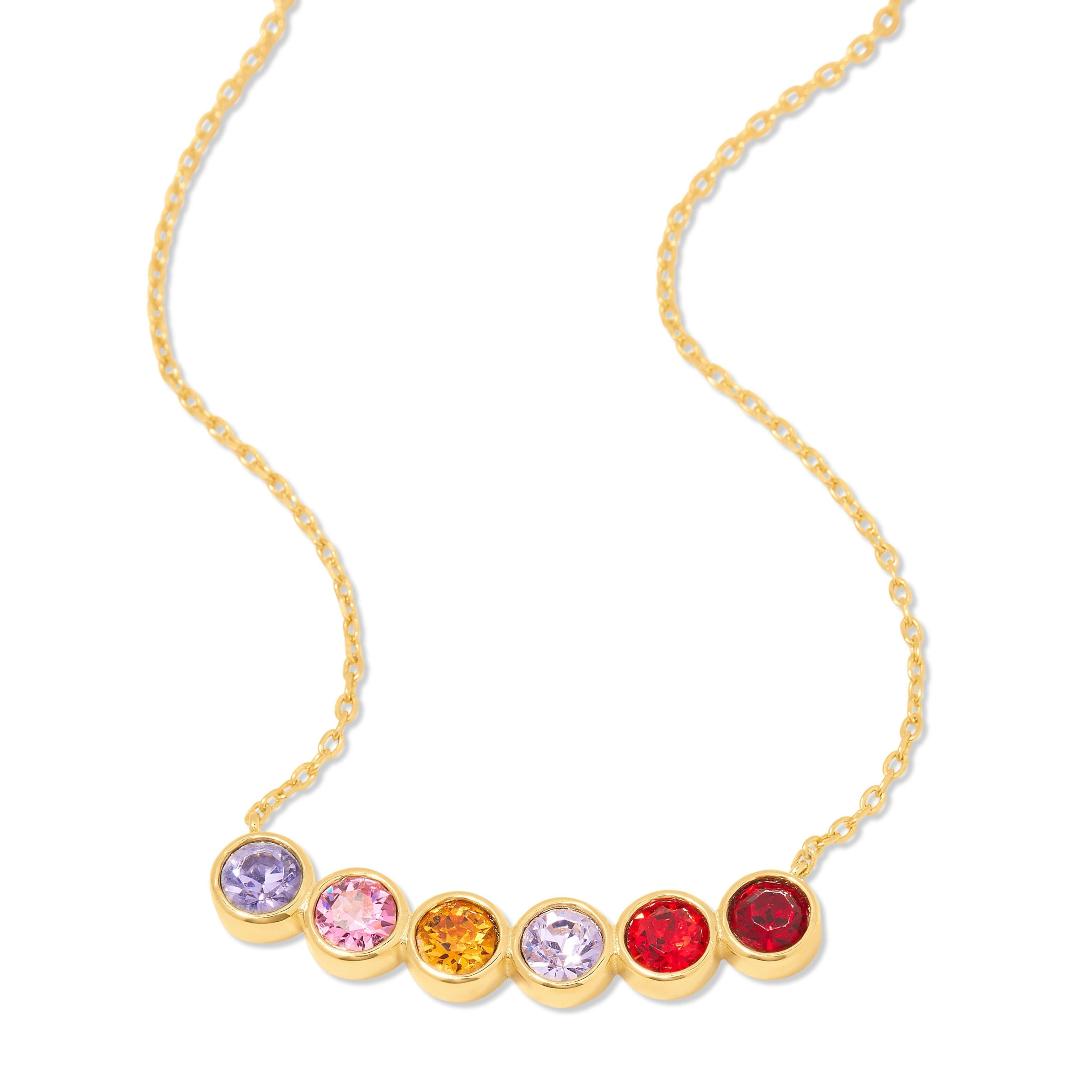 Golden Harmony Birthstone Necklace