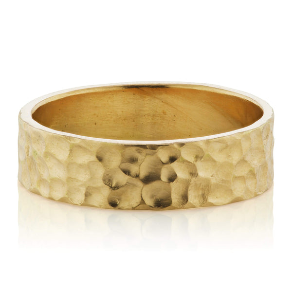 Vintage Gold Hammered Band