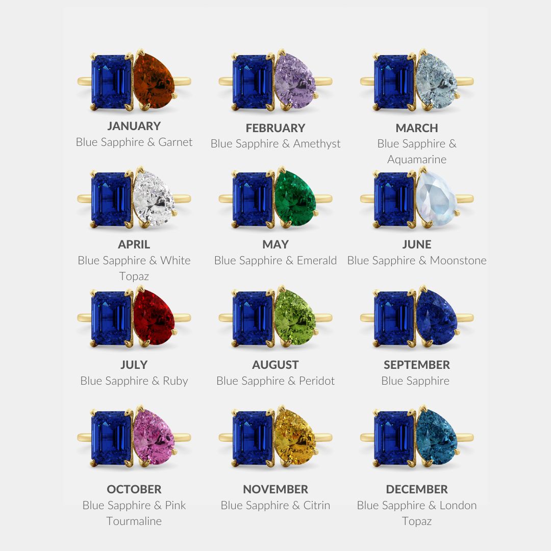 September Sapphire Serenity Ring