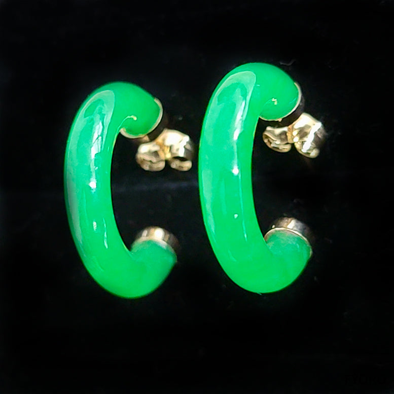 Timeless Jade Hoops