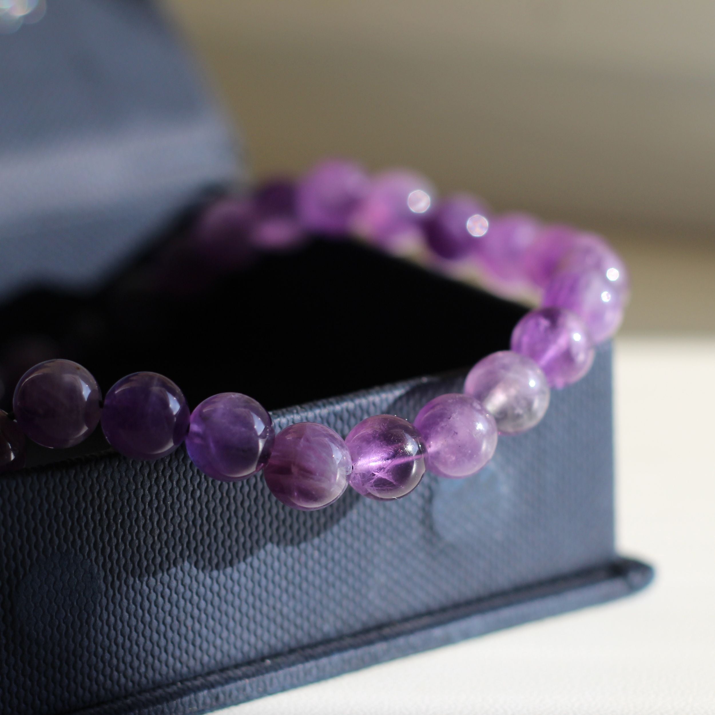 Tranquil Amethyst Charm Bracelet