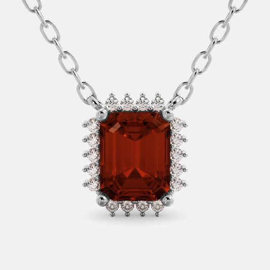 Dazzling Birthstone Garnet Necklace