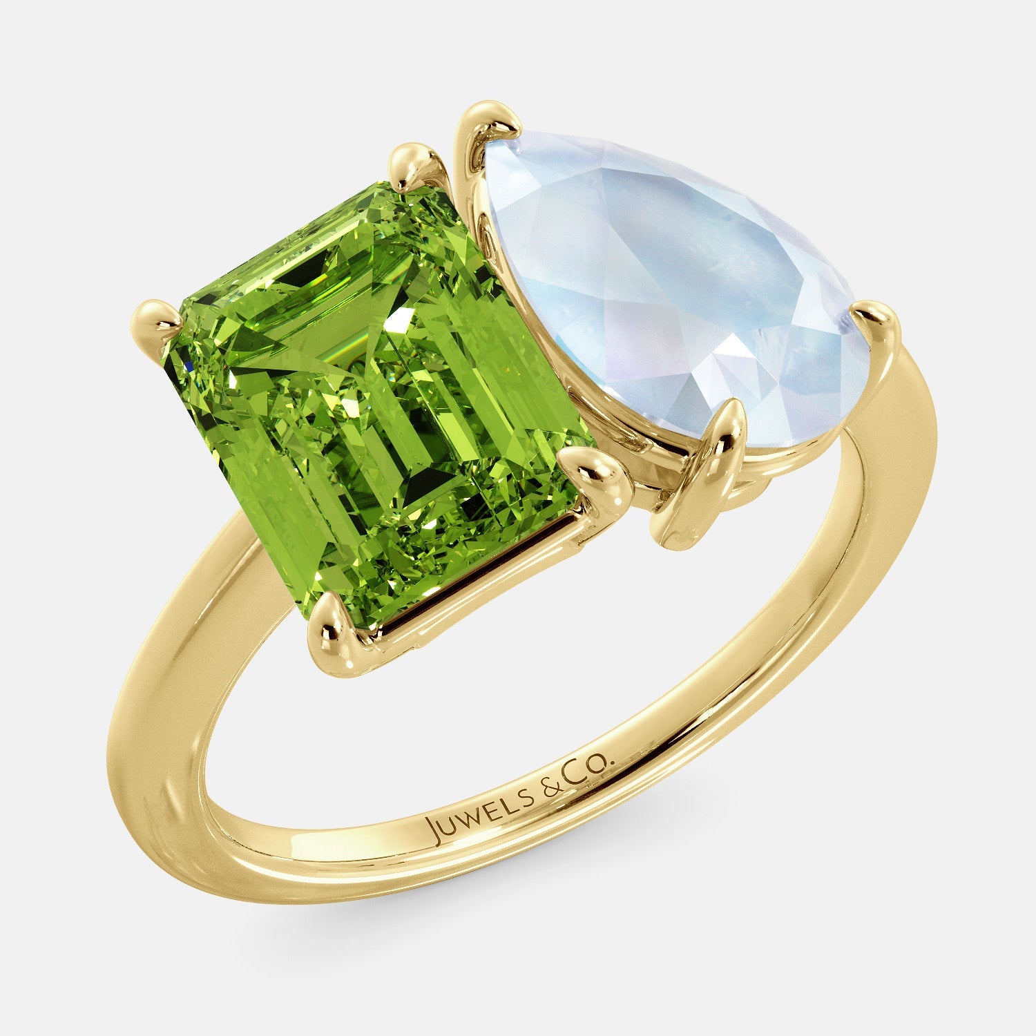 August Peridot Birthstone Ring