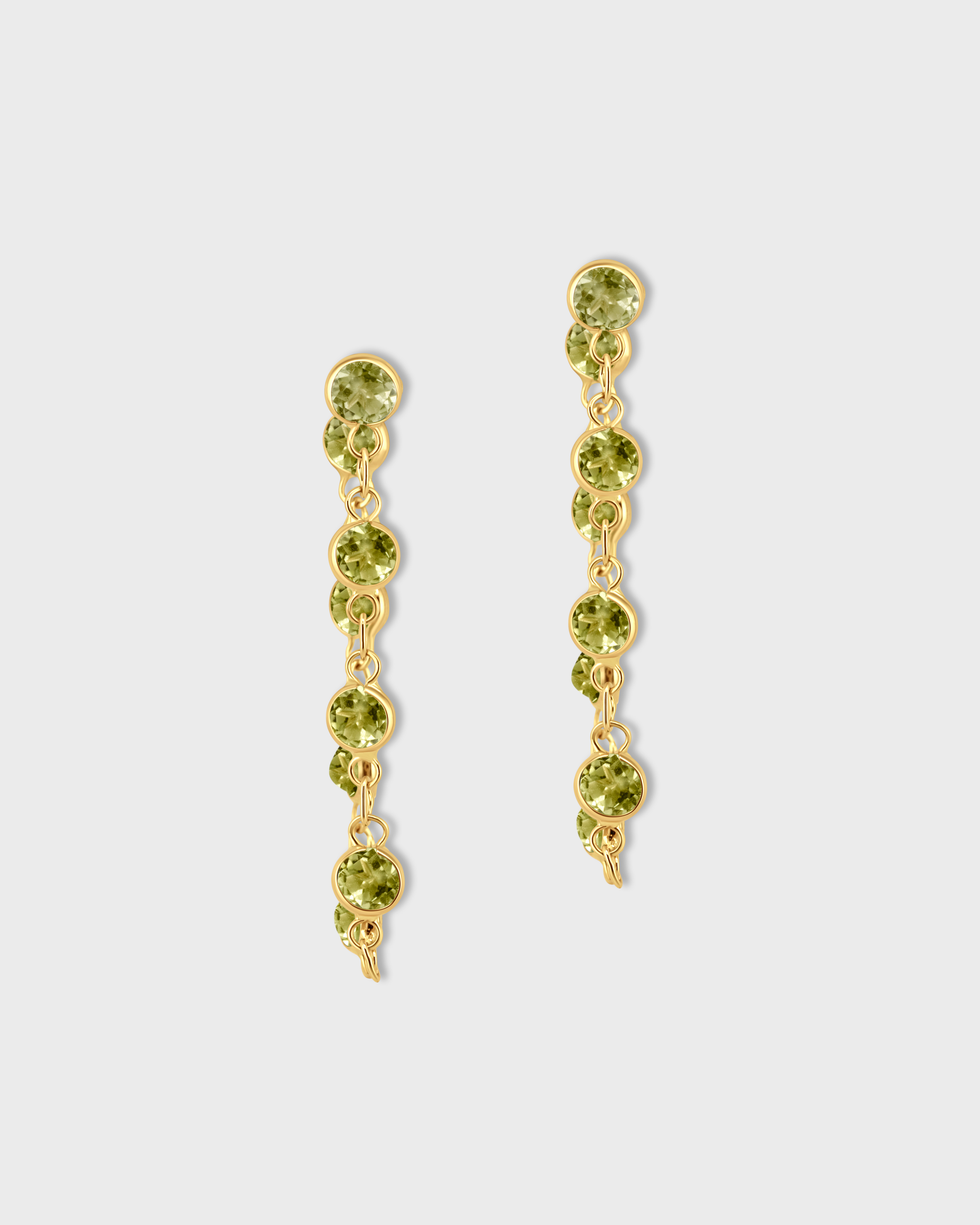 Golden Hour Peridot Drops Earring