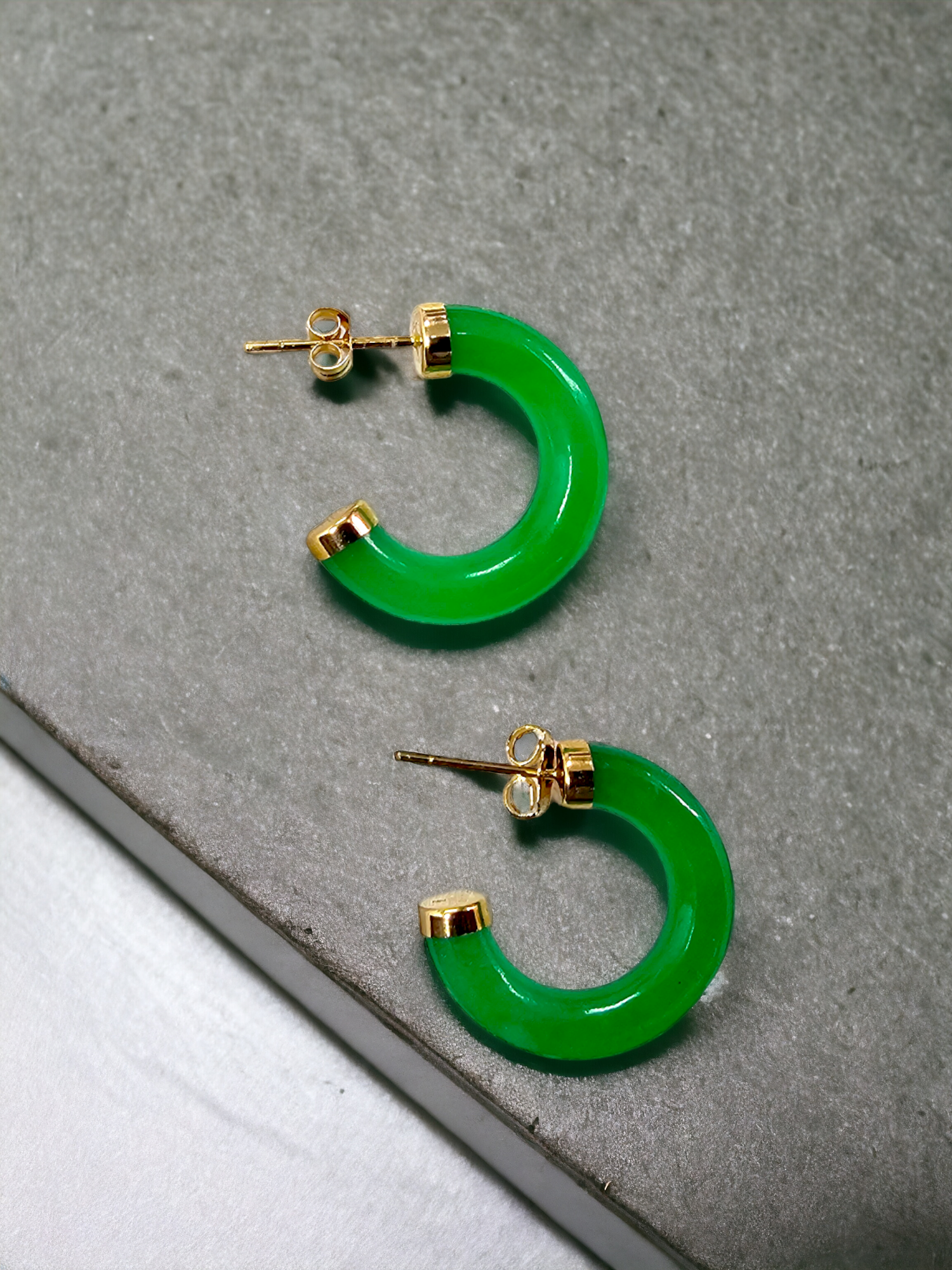 Timeless Jade Hoops